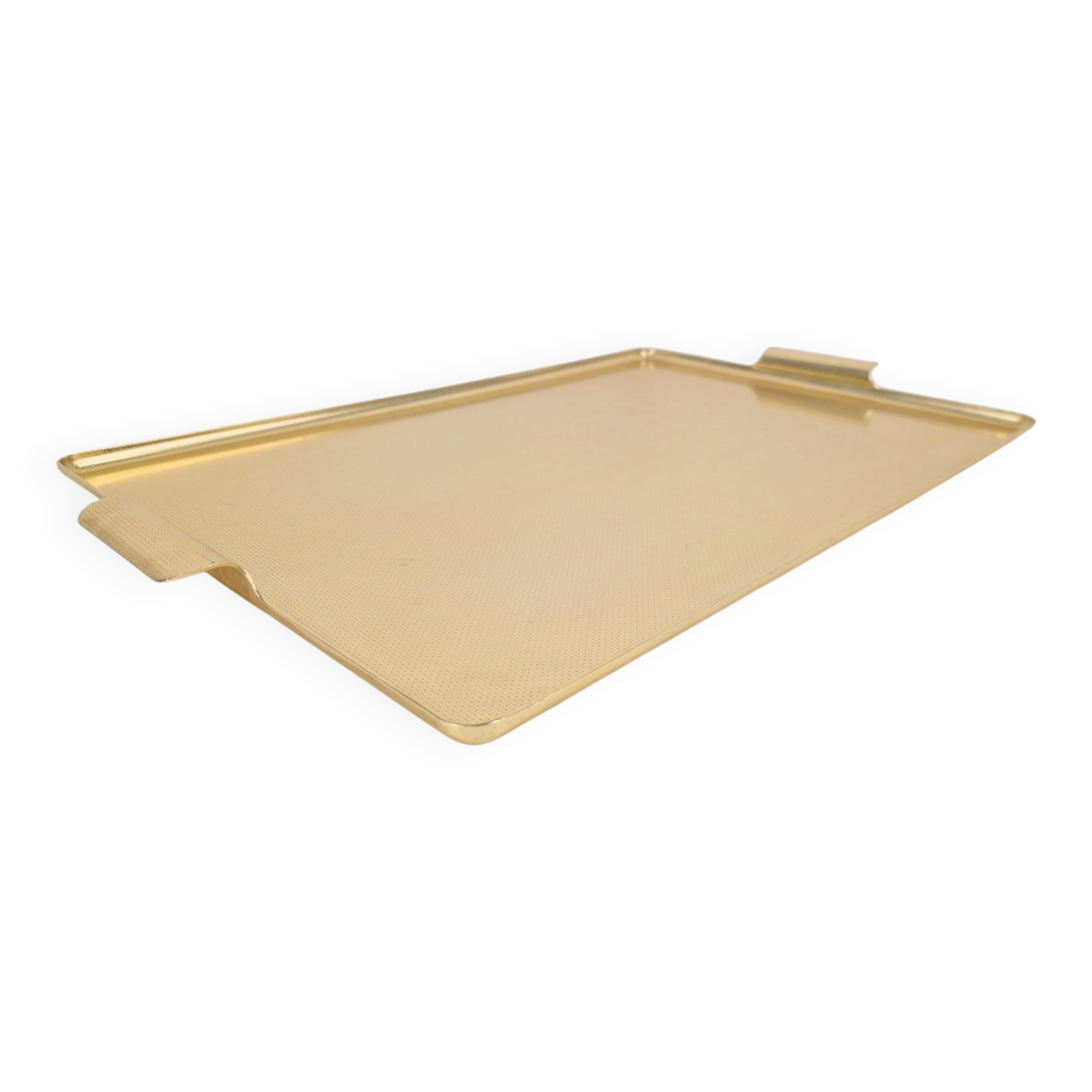 Large Gold-Anodised Aluminium Tray by Kaymet, 1950s