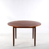 Scandinavian extendable teak dining table