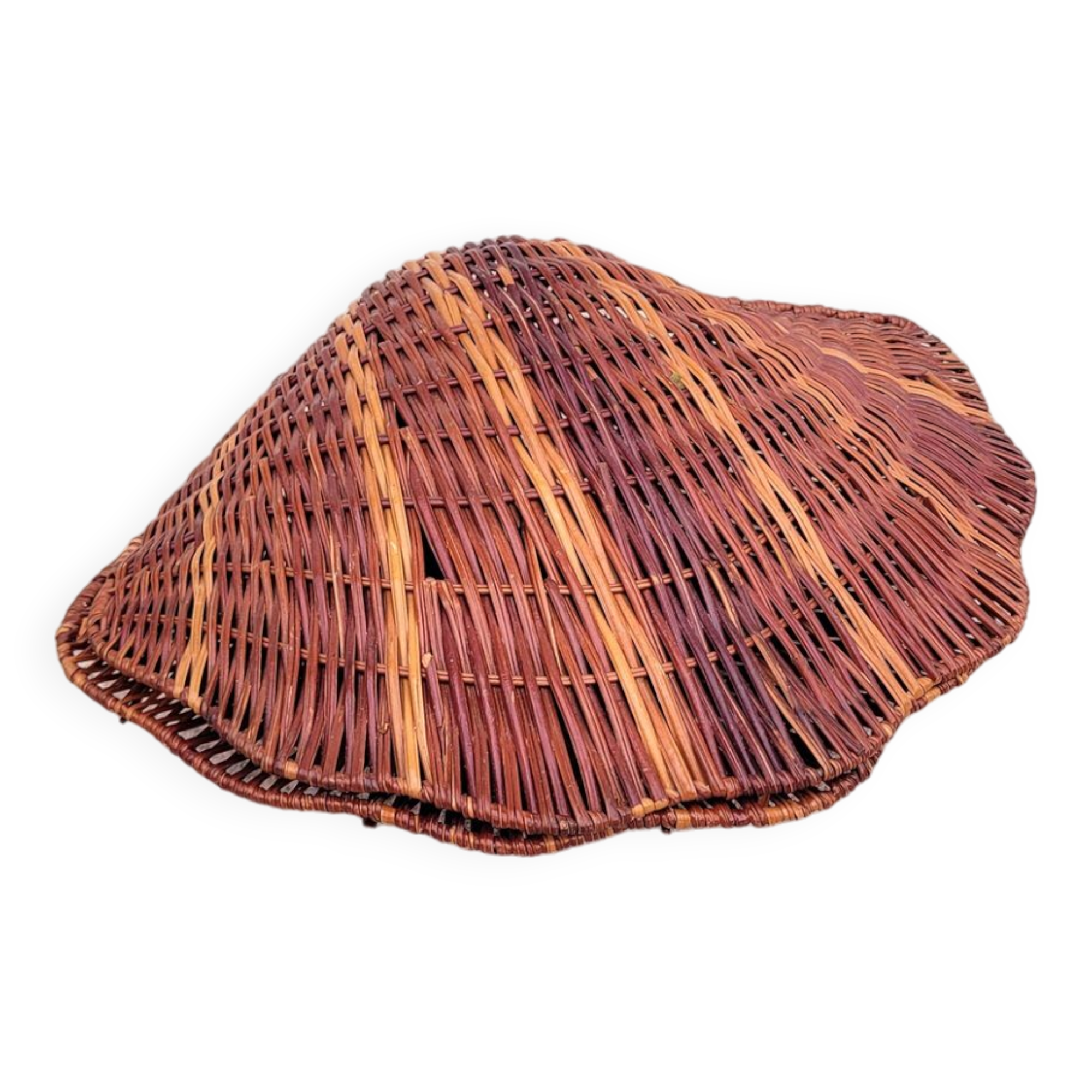 Rattan shell basket