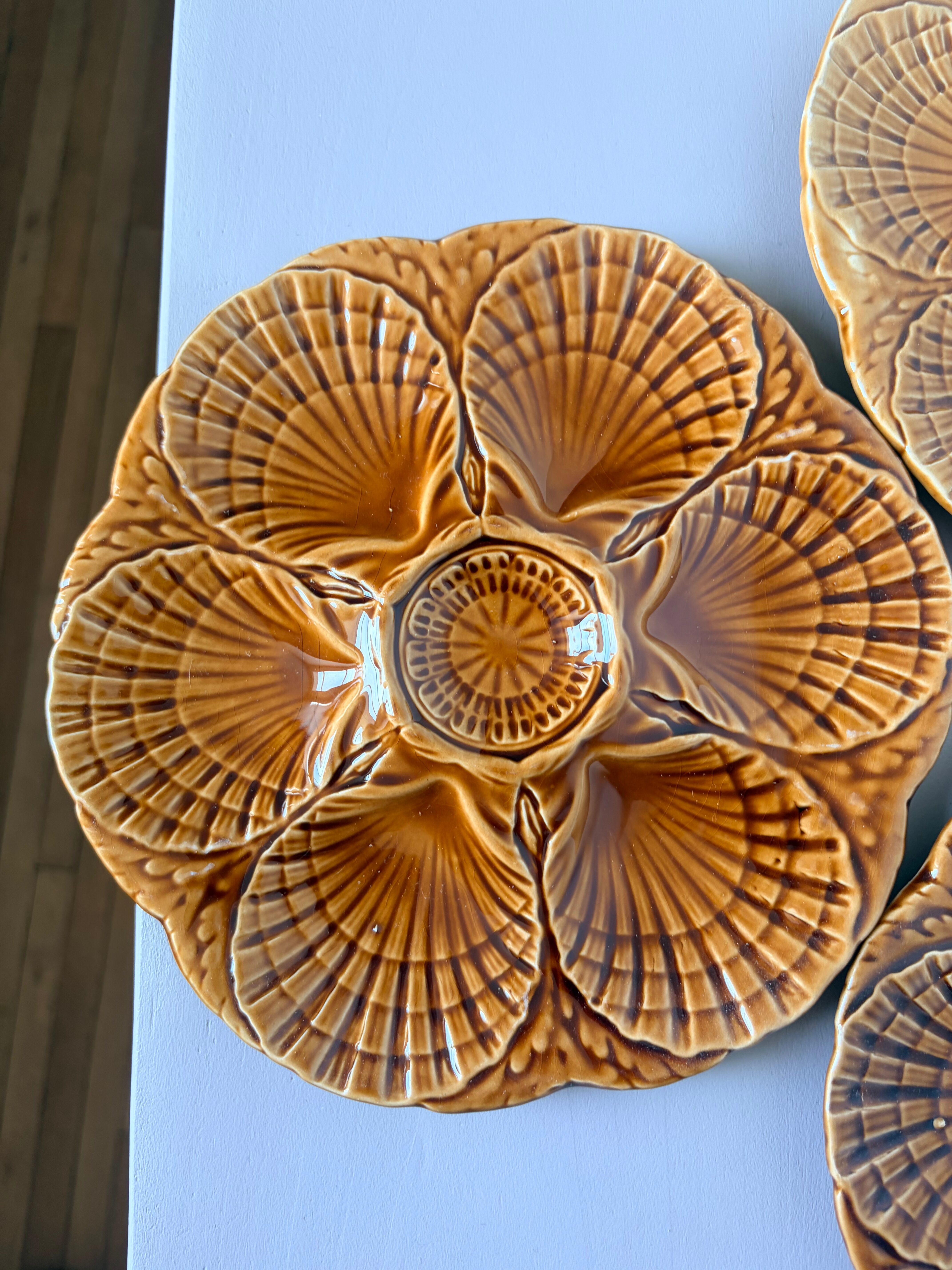 3 oyster plates from Sarreguemines 250907