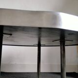 Table basse en onyx et aluminium
