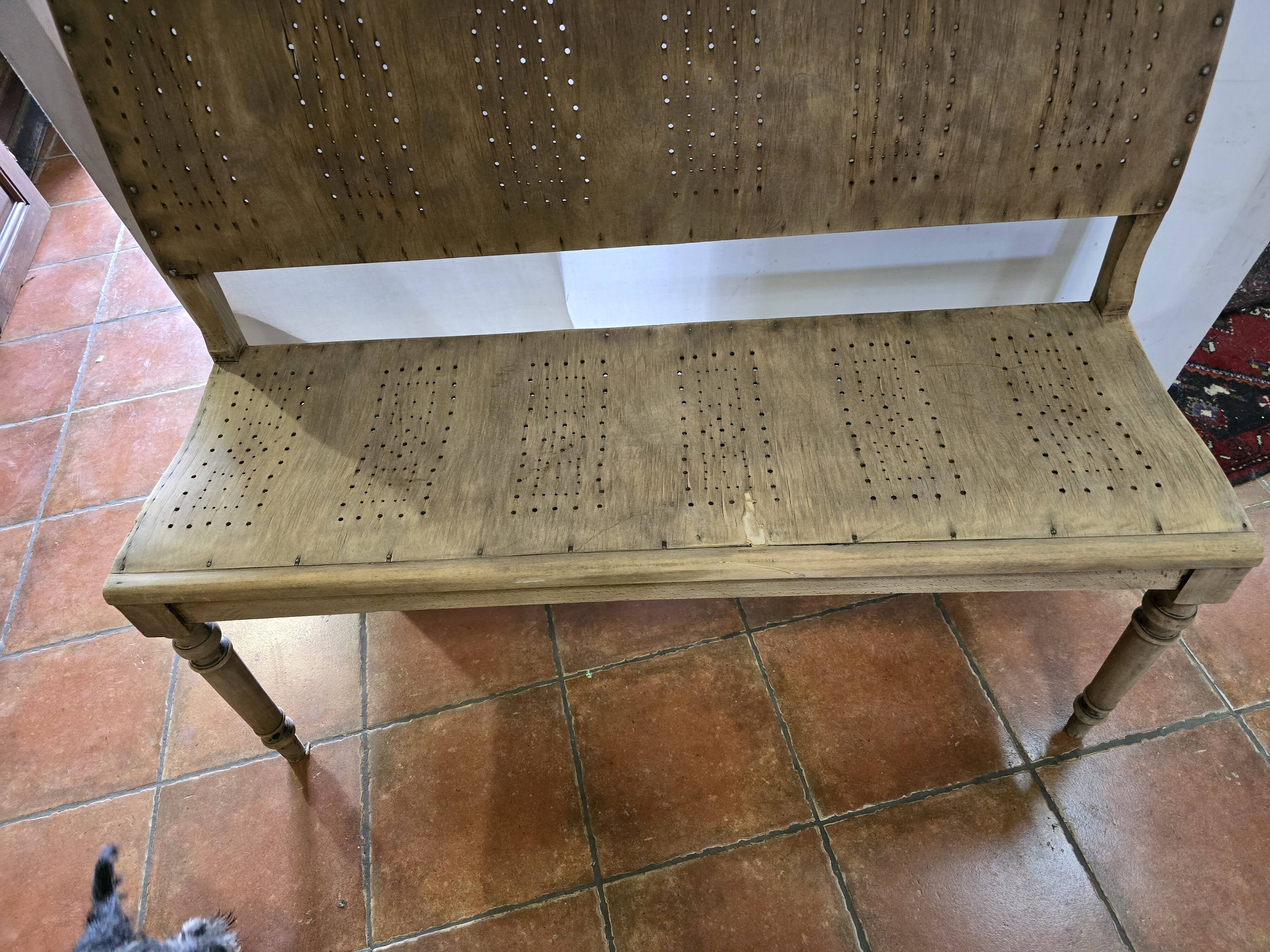 Wooden bistro bench, 120cm long