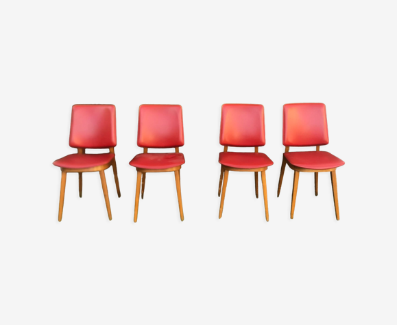 Série de 4 chaises Baumann Colombia 1963