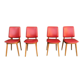 Série de 4 chaises Baumann Colombia 1963