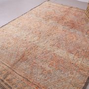 Peach Vintage Moroccan Rug 203 x 302 cm - Berber Wool Rug - Handmade Rug