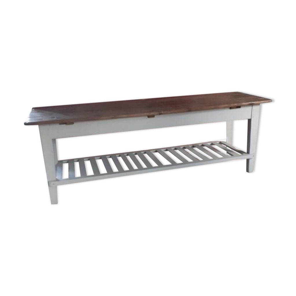 Very old entrance bench large coffee table console Selency