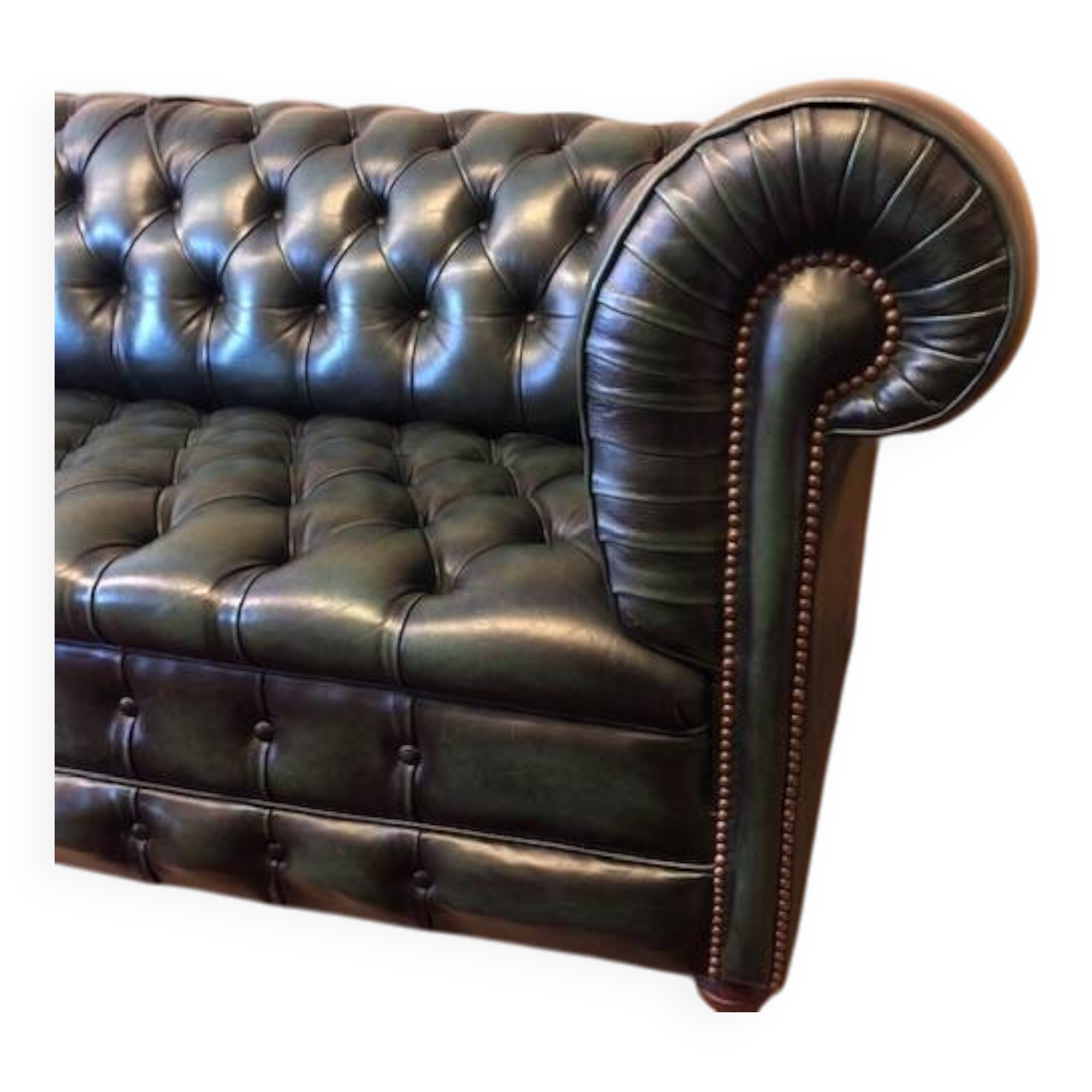 Canapé chesterfield vert