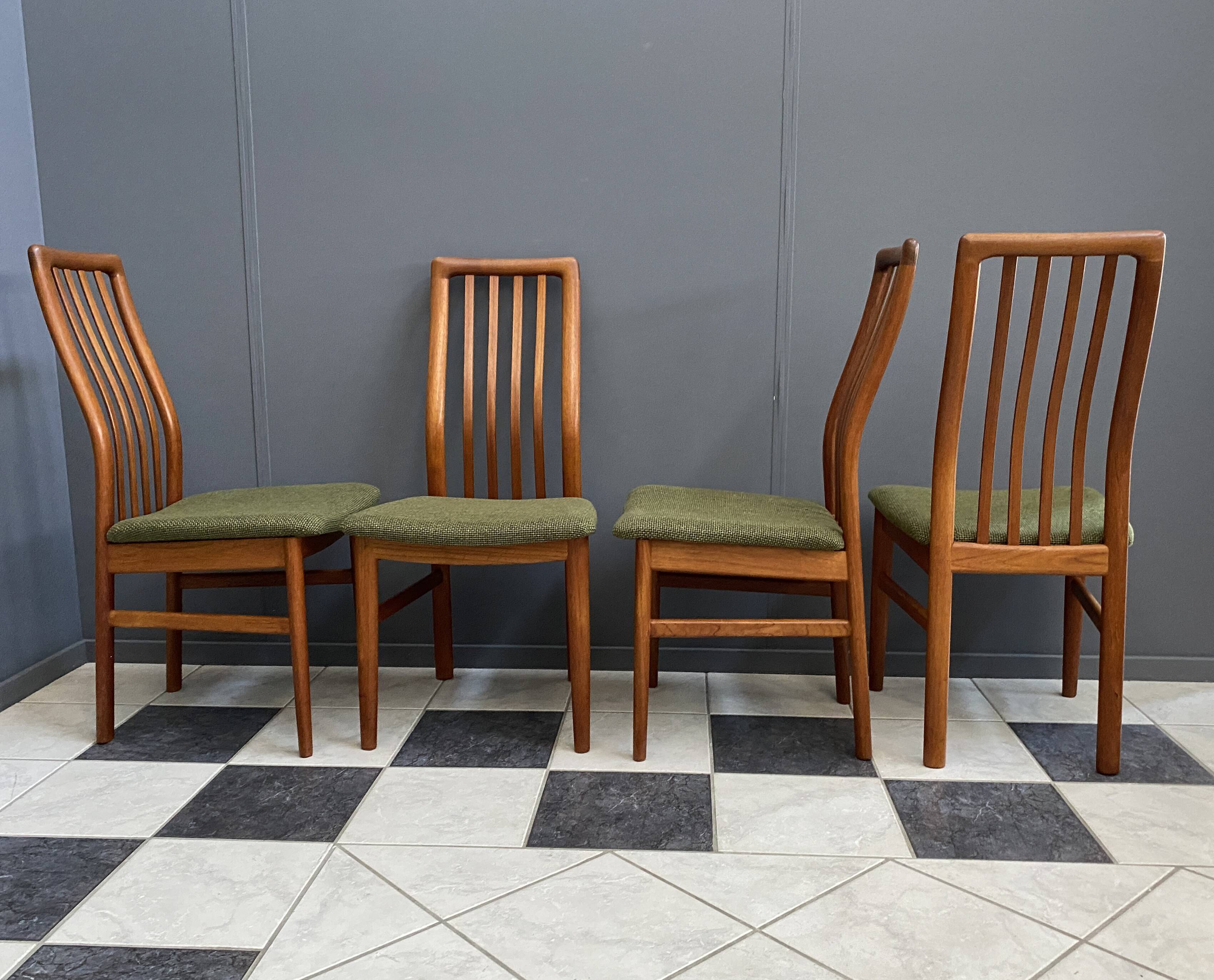 6 Teak dining chairs by Kai Kristiansen for Schou Andersen Denmark