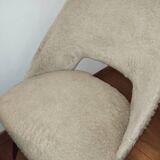 Beige vintage shaggy chairs