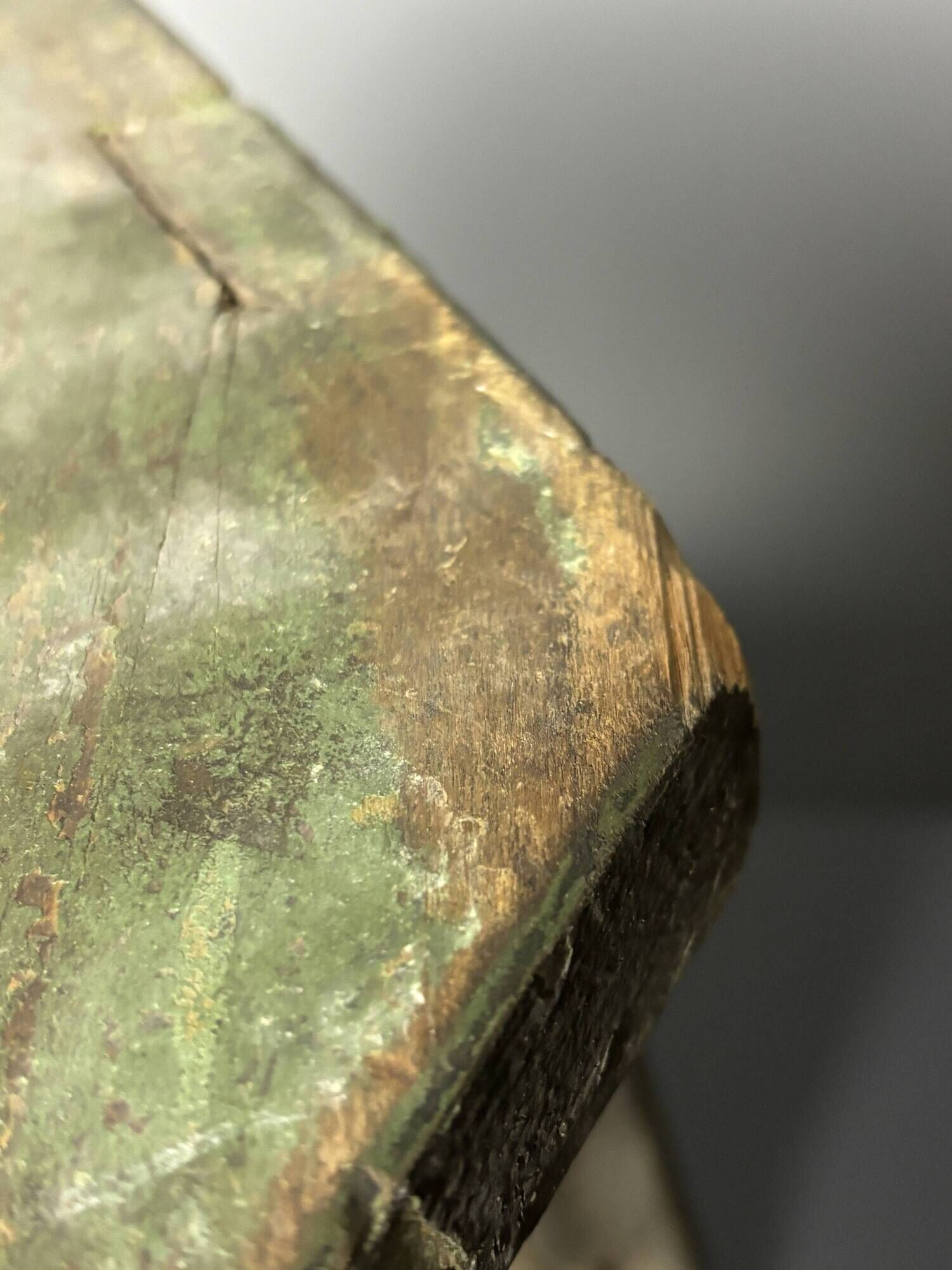 Antique distressed wabi sabi rustic patinated farmhouse workers stool 1900s