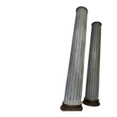 Pair of large decorative zinc columns