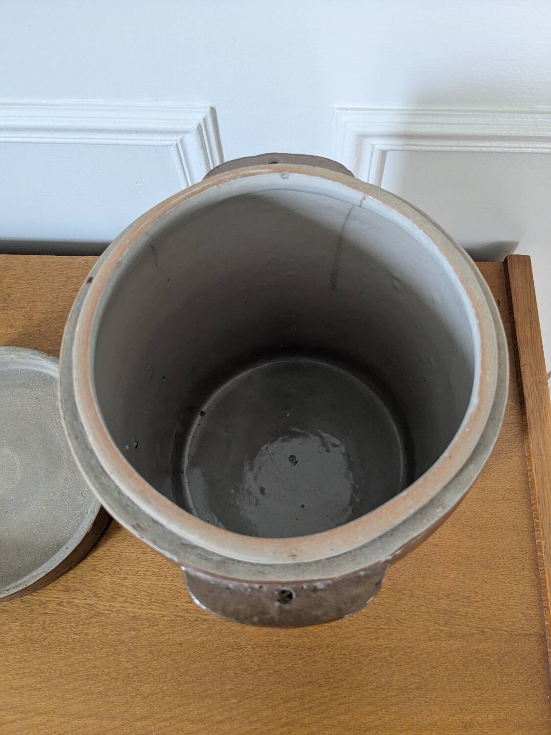 Large ancient stoneware pot