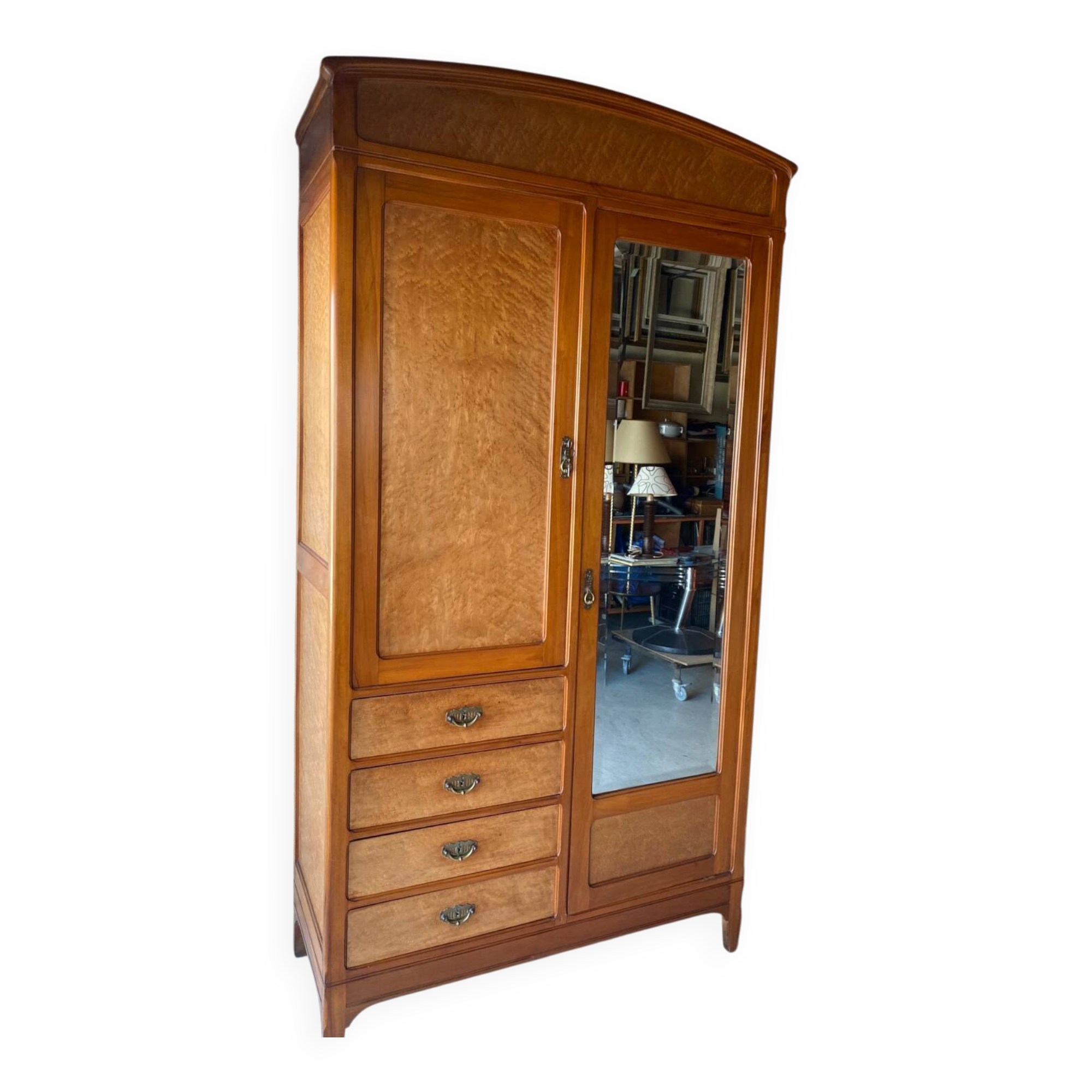 Art Deco hotel-style Parisian wardrobe chest or