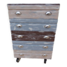 Industrial style 5-drawer chest of drawers on large casters Completely revamped