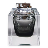 1960s grey table lighter in Murano Sommerso glass by Flavio Poli for Seguso