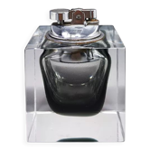 1960s grey table lighter in Murano Sommerso glass by Flavio Poli for Seguso