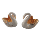 Pair of 2 old Limoges porcelain salt cellars