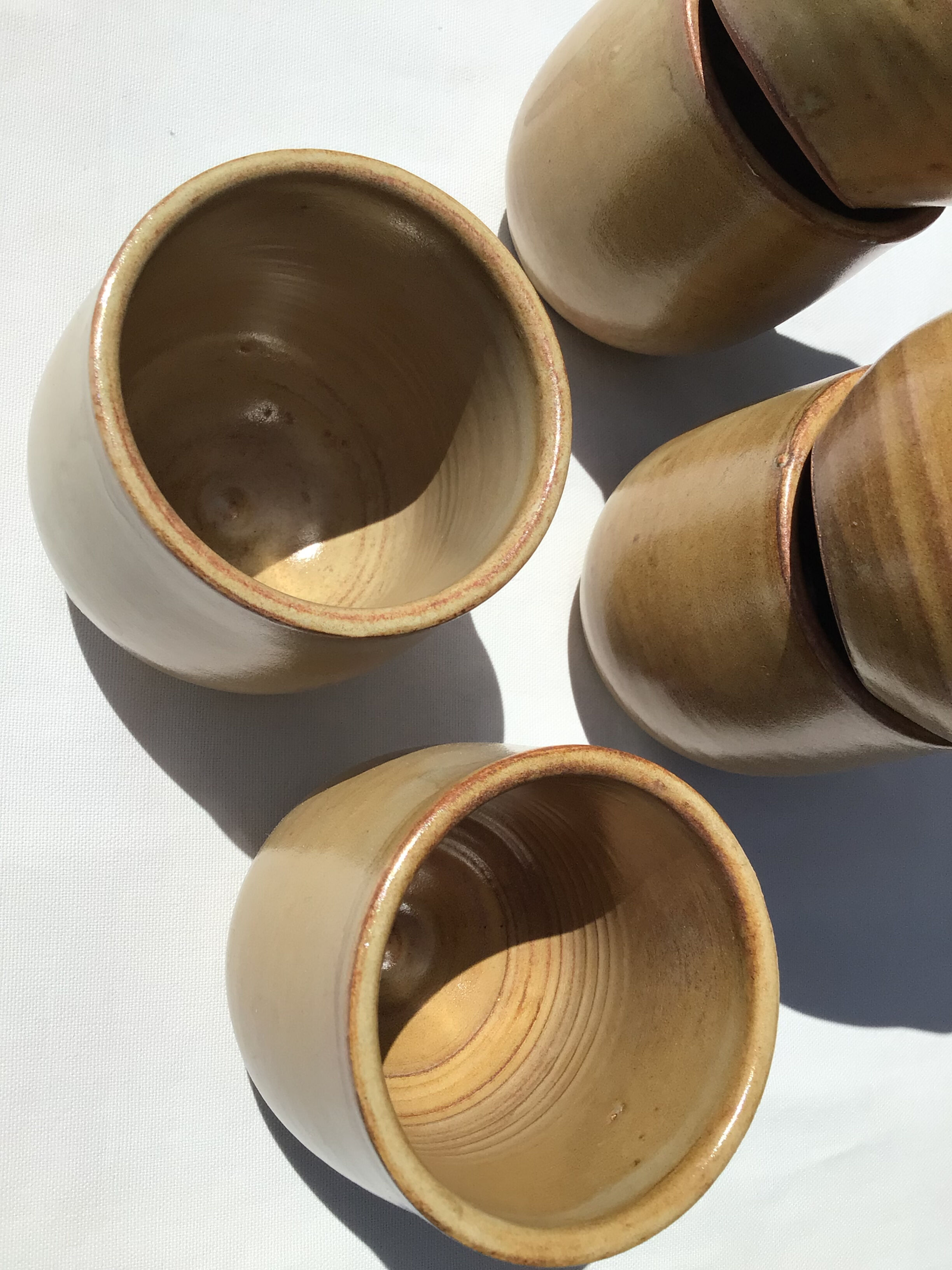 6 cups cups terracotta artisanal beige