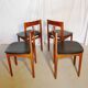 Lot of four scandinavian teak chairs