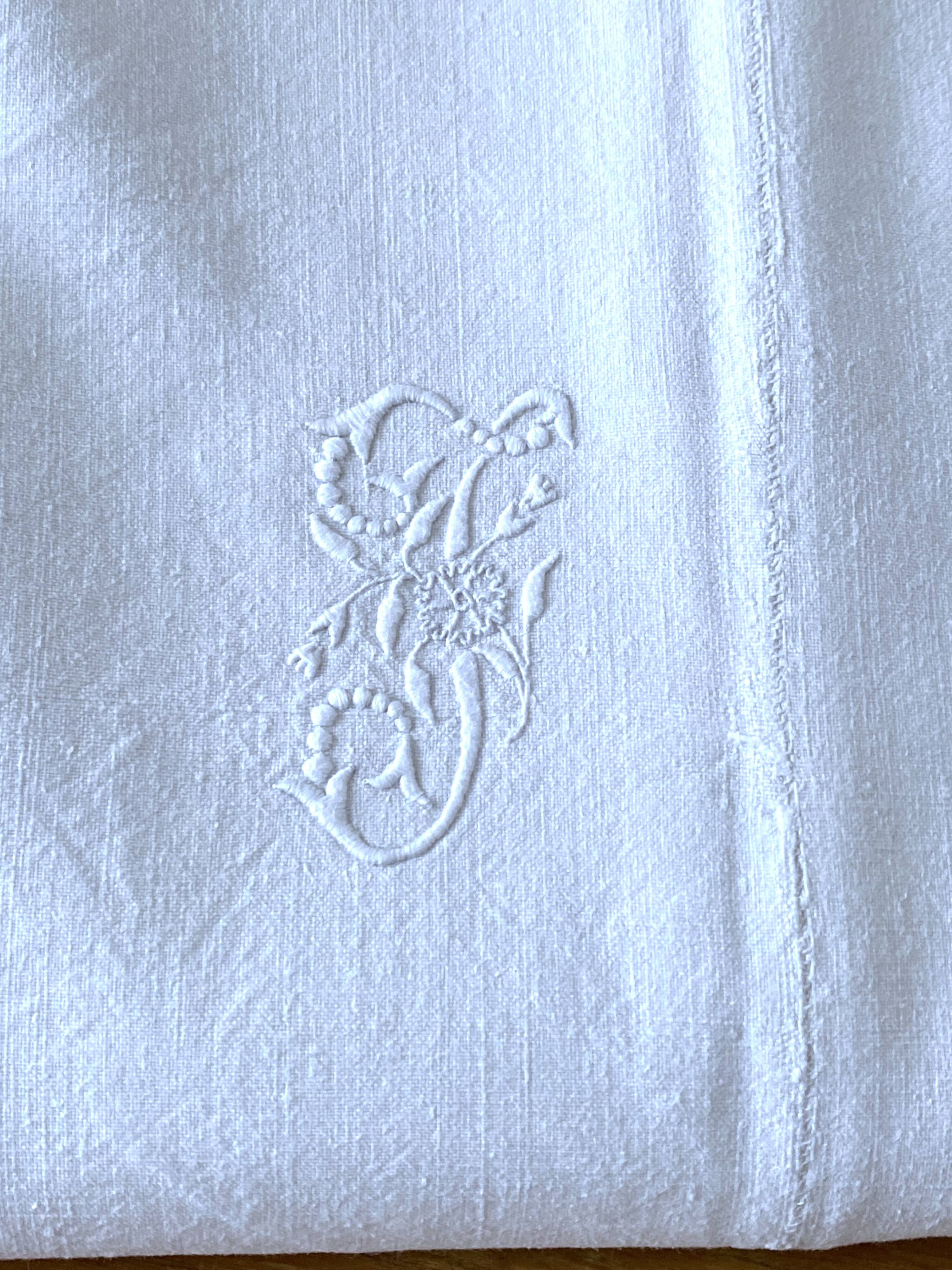 Drap métis avec monogramme