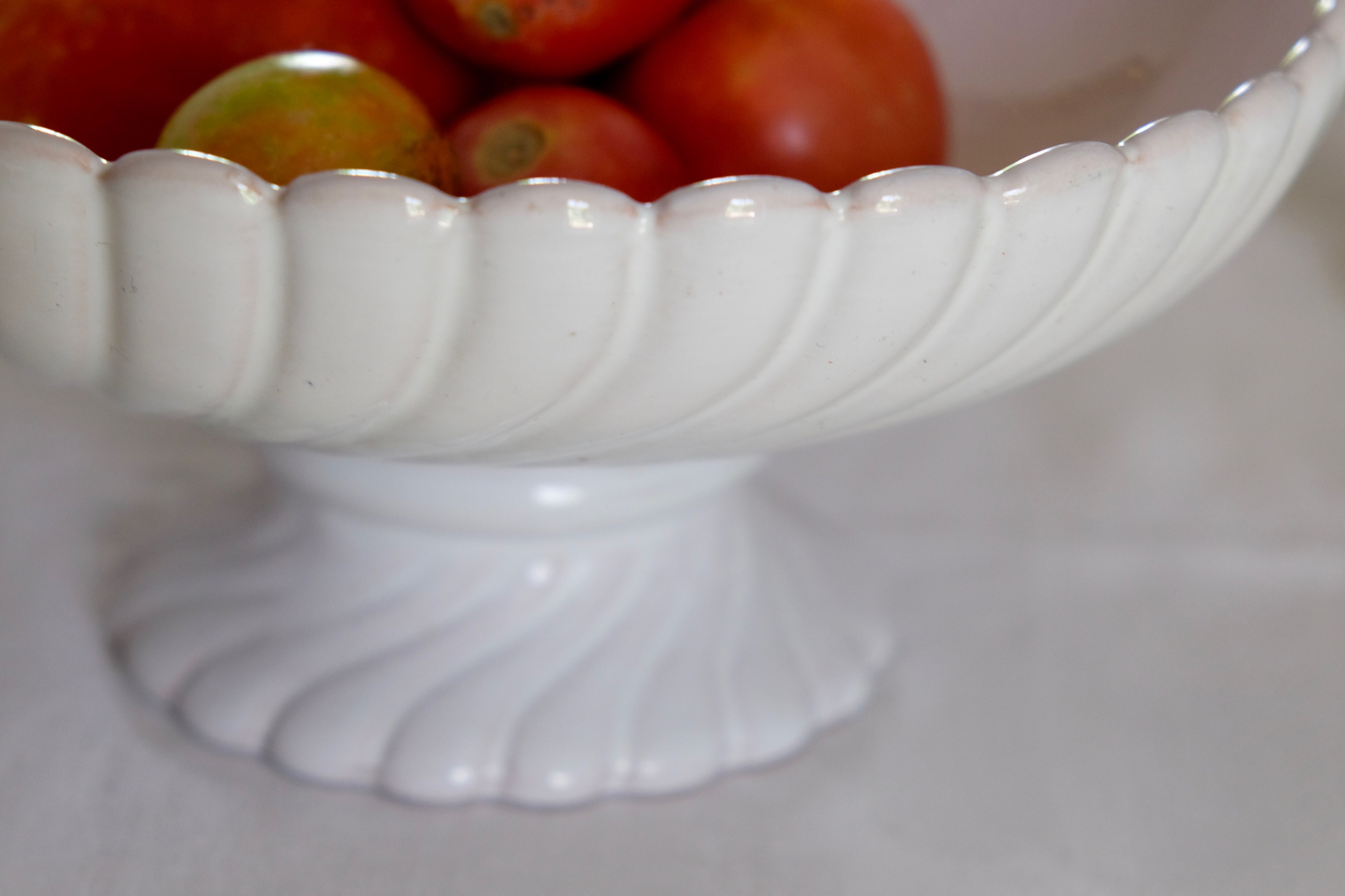 Old white sted fruit cup Lallier Moutiers