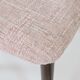 Pink Set of 6 dining chairs Scandinavian design, dark color wood 
