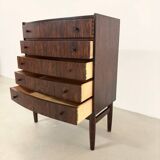 Commode danoise en palissandre par Kai Kristiansen années 50