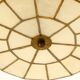 Beautiful round Mid-Century Modern ceiling or wall lamp made of Capiz
