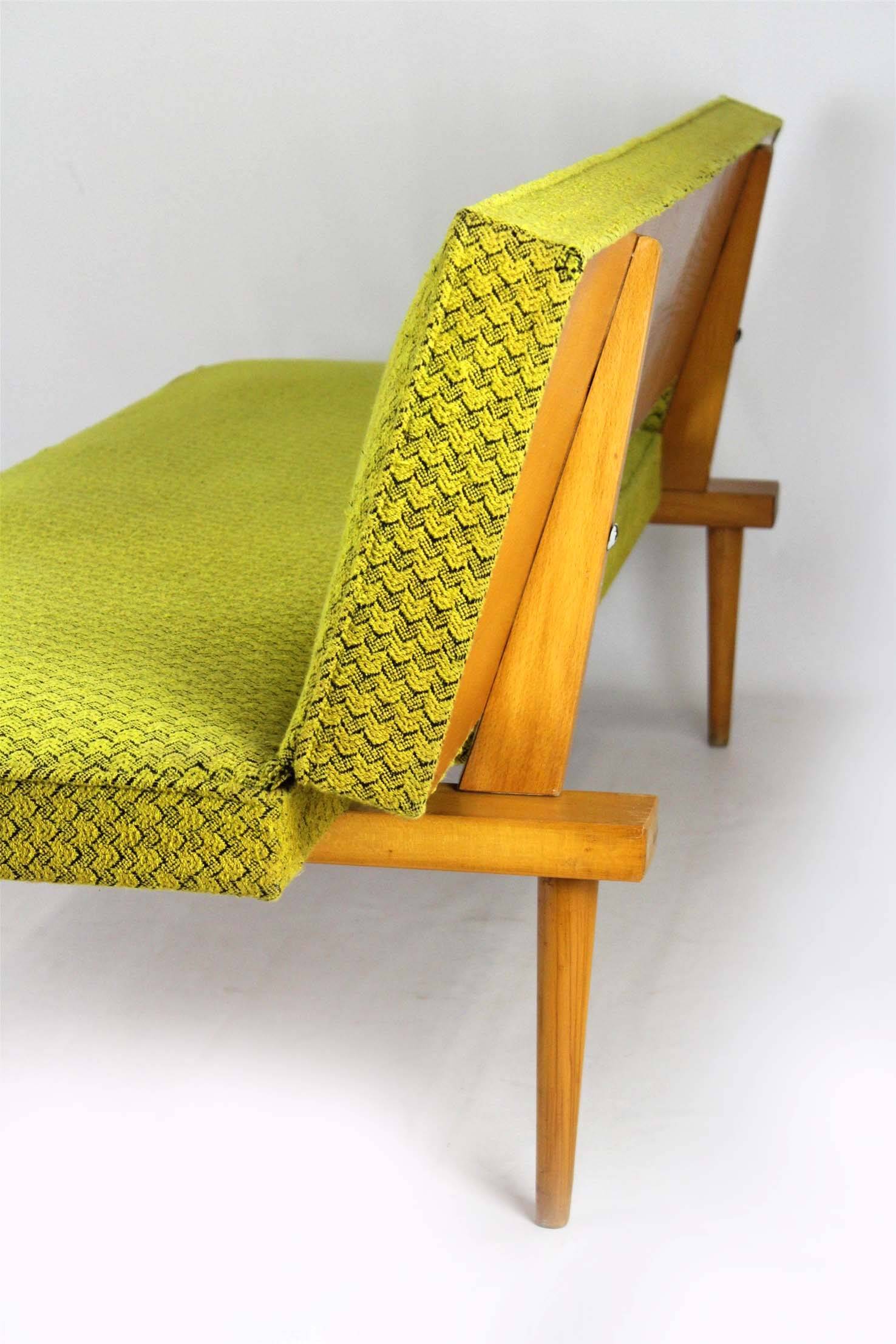 Sofa by Miroslav Navratil for Drevopodnik Brno, 1960s