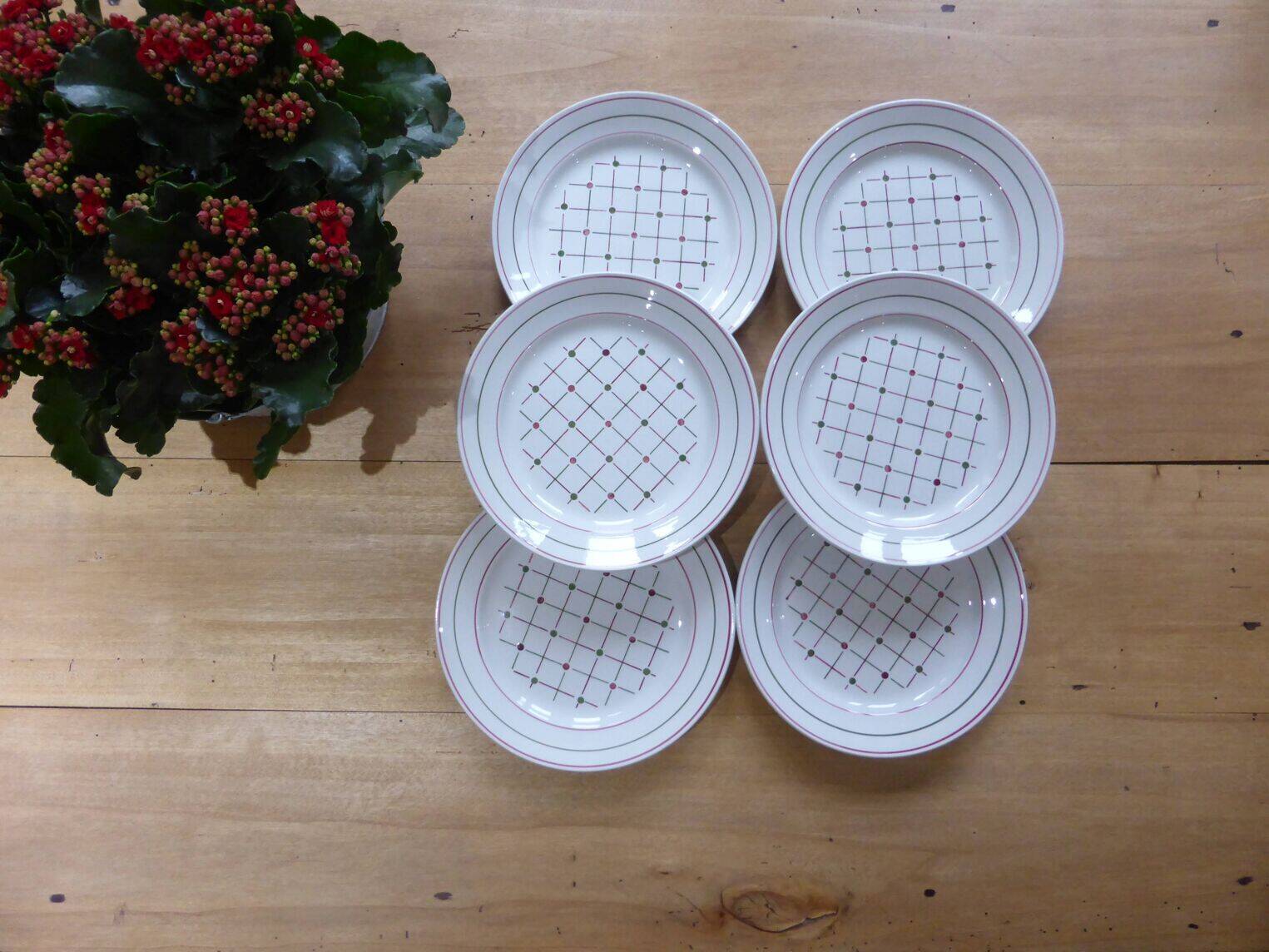 6 flat plates, Betty de Luneville model