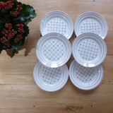 6 flat plates, Betty de Luneville model