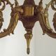 Elegant French Vintage Bronze 5-Light Art Nouveau Style Chandelier