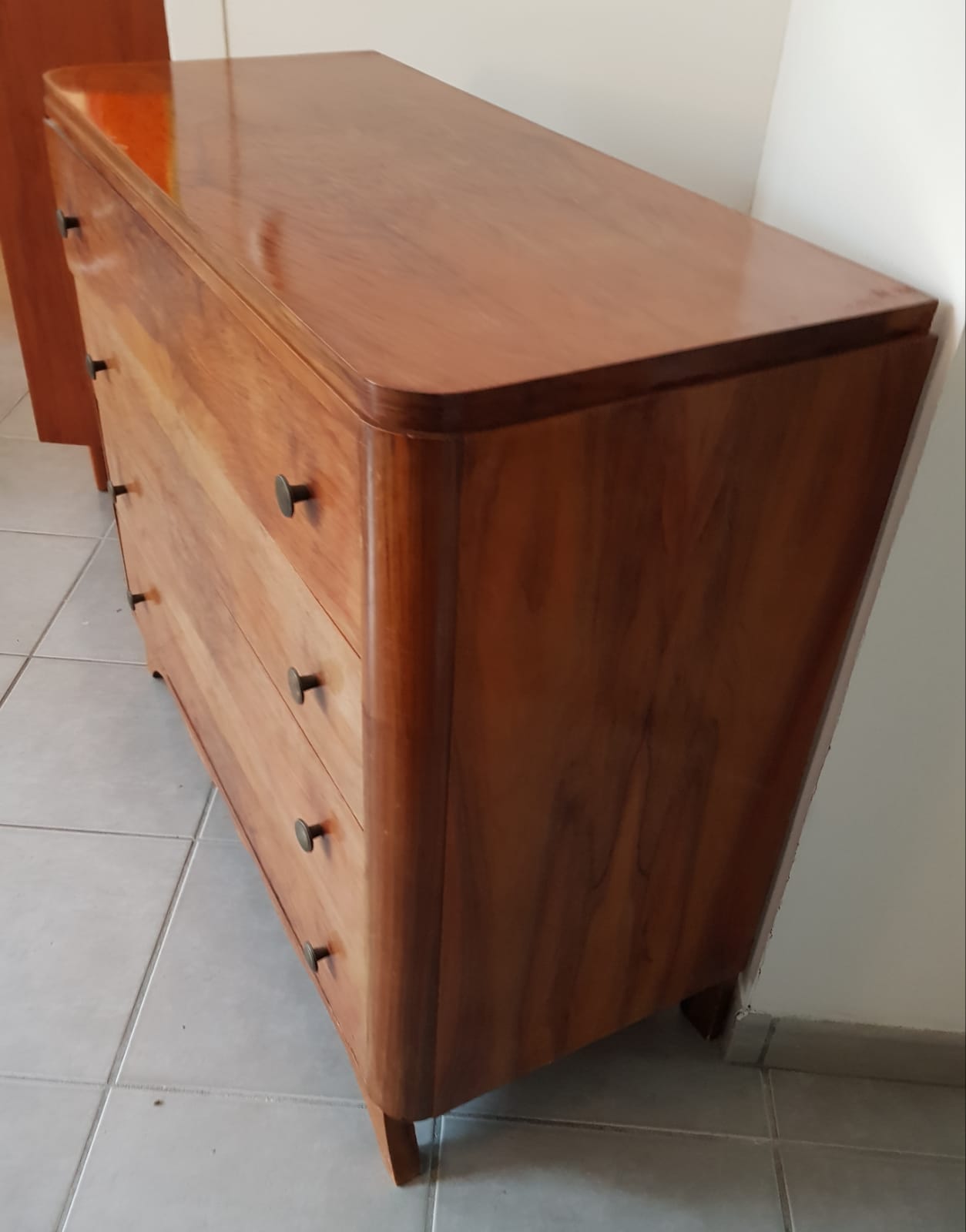 Walnut chest of drawers 1950