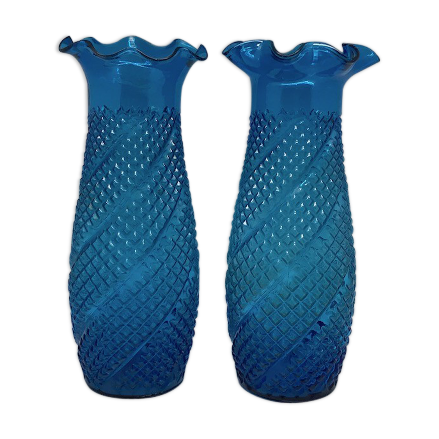 Pair of blue vases