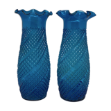 Pair of blue vases