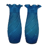Pair of blue vases