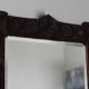 Antique Tramp Art wall mirror brutalism chip carving 1900