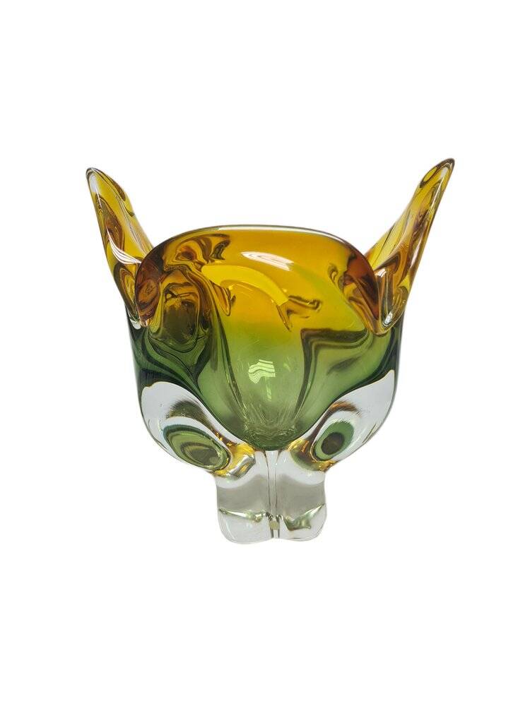 Vase by J. Hospodka for Chribska Glassworks, Former Czechoslovakia, 1960s