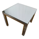 Table basse de Renato Zevi avec plateau en miroir, années 70