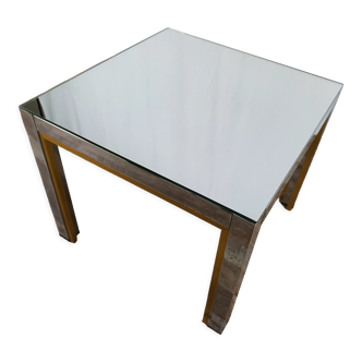 Coffee table by Renato Zevi with mirrored top, 70s