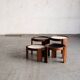 Set of 4 nesting tables by Gianfranco Frattini.