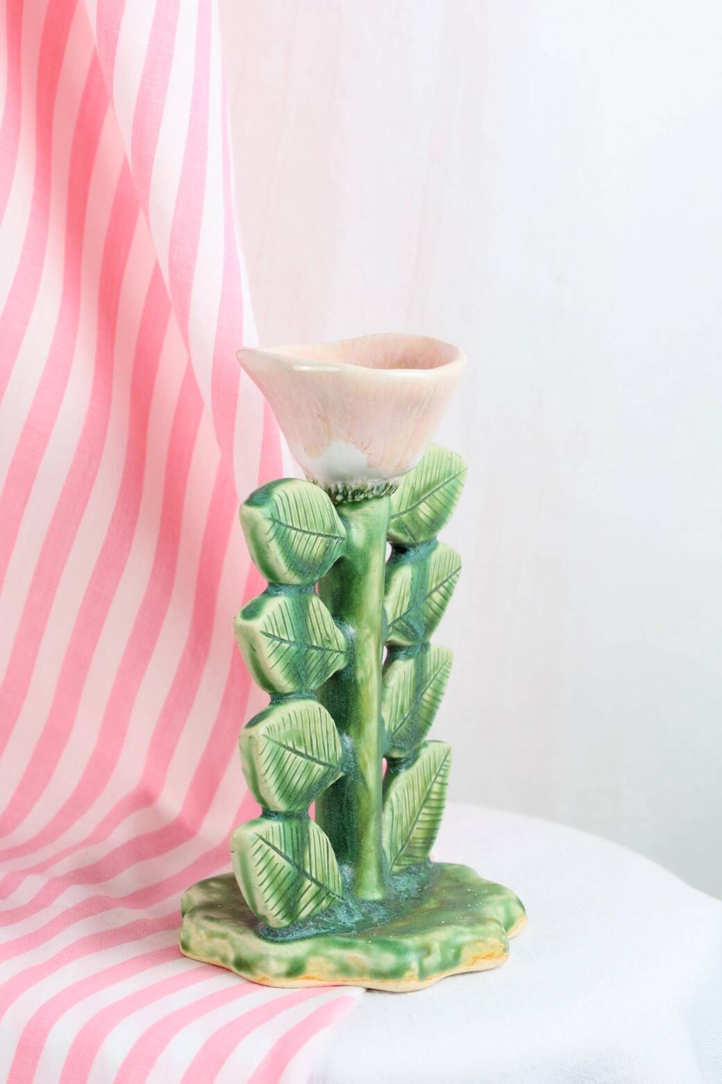 Ceramic candle holder / jewelry holder - Tulip model