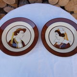 Decorative plates hb henriot quimper