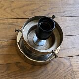 Opaline glass globe ceiling light, 30 cm, white glass, wall light with stainless steel fixings