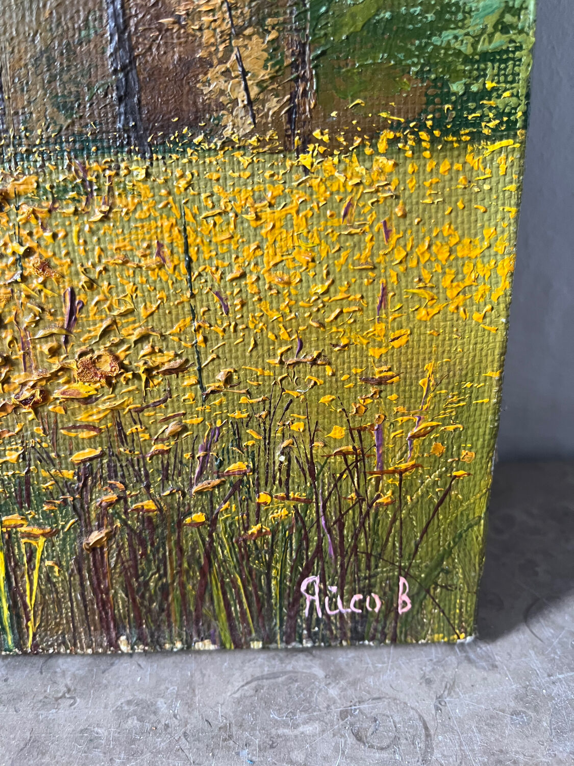 Autumn Flower Meadow, Ukraine, oil on canvas, signed