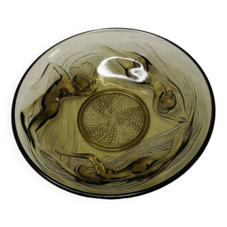 Coupe naïades femme nue verre moulé art déco