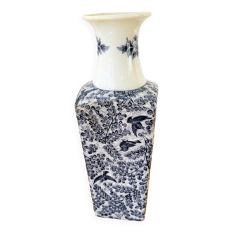 Vase japonisant aux oiseaux bleus - Asahi Sato Gordon