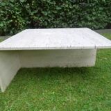 Travertine coffee table. Up & Up (Italy). Vintage 70s