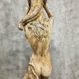 Statue de jardin ancienne en pierre sculpture française hauteur 175 cm