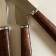 Set de 9 couteaux à manche de bois de palissandre mid century